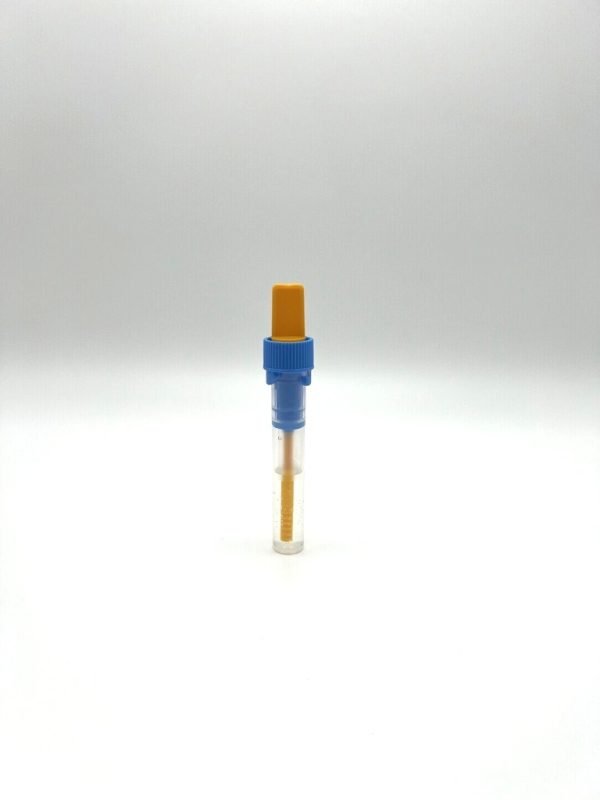 The IDK Extract® Stool Sample Preparation System standing against a white background.