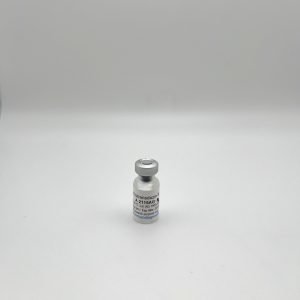 A vial of Protransduzin® 10 mg in front of a white background.