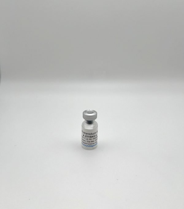 A vial of Protransdruzin® set against a white background.