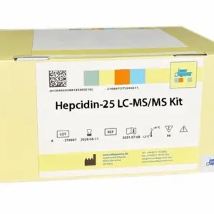 The Hepcidin-25 LC-MS/MS Kit box.